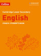 Book cover of: Lower Secondary English Student's Book: Stage 9. By: Julia Burchell