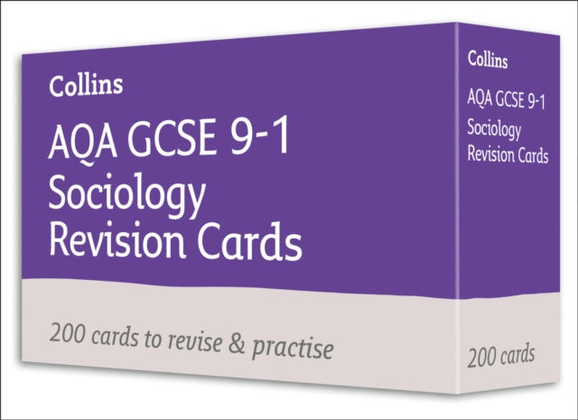 Book cover of: AQA GCSE 9-1 Sociology Revision Cards. By: Collins Collins GCSE
