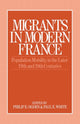 Book cover of: Migrants in Modern France. By: Philip Ogden