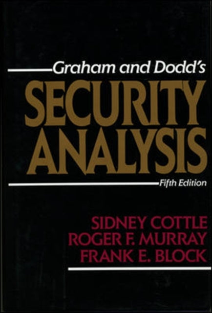 Book cover of: Security Analysis: Fifth Edition. By: Sidney Cottle