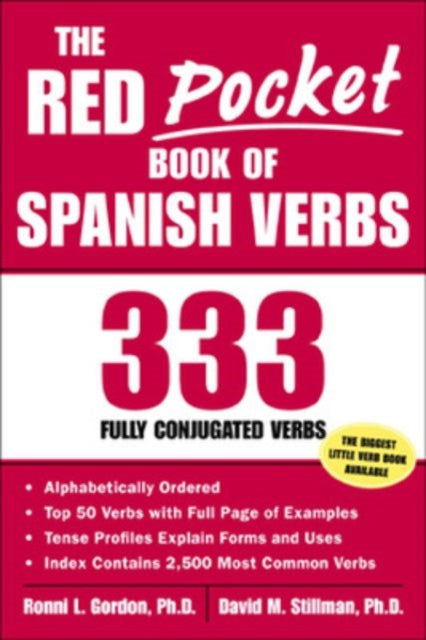 Book cover of: Red Pocket Book of Spanish Verbs. By: Ronni L. Gordon