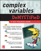 Book cover of: Complex Variables Demystified. By: David McMahon