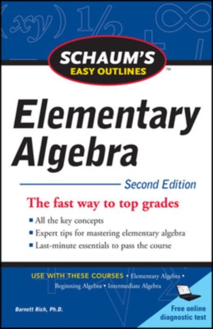 Book cover of: Schaum's Easy Outline of Elementary Algebra, Second Edition