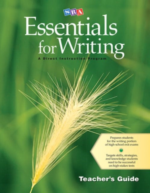 Book cover of: SRA Essentials for Writing Teacher's Guide. By: Siegfried Engelmann