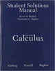 Book cover of: Student Solutions Manual for Calculus. By: Steve Rigdon