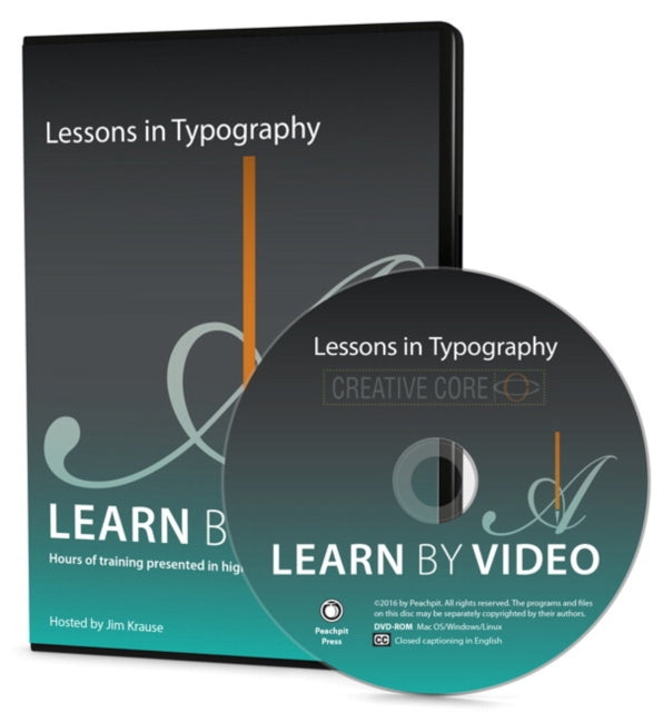 Book cover of: Lessons in Typography Learn by Video. By: Jim Krause