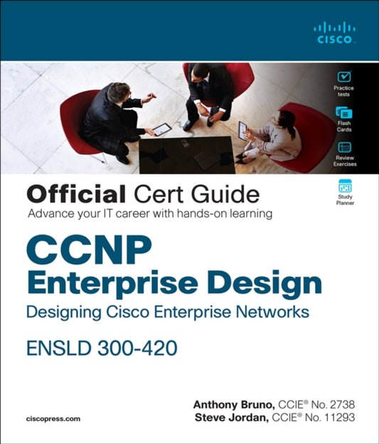Book cover of: CCNP Enterprise Design ENSLD 300-420 Official Cert Guide. By: BRUNO ANTHONY