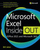 Book cover of: Microsoft Excel Inside Out (Office 2021 and Microsoft 365). By: Bill Jelen