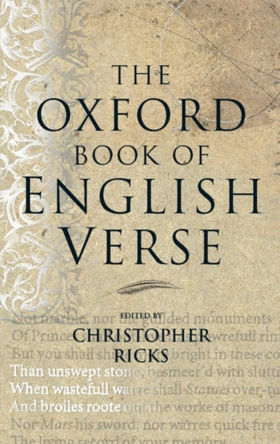 Book cover of: Oxford Book of English Verse