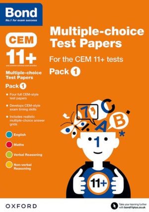 Bond 11+ Multiple-choice Test Papers for the CEM 11+ Tests Pack 1