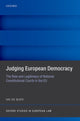 Book cover of: Judging European Democracy. By: Nik de Boer