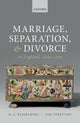 Book cover of: Marriage, Separation, and Divorce in England, 1500-1700. By: K. J. Kesselring