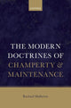 Book cover of: Modern Doctrines of Champerty and Maintenance. By: Rachael Mulheron