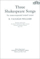 Book cover of: Three Shakespeare Songs. By: Ra Vaughan Williams