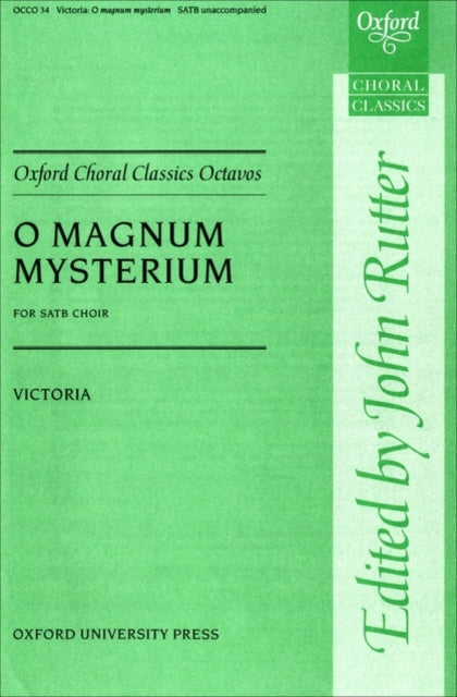 Book cover of: O magnum mysterium