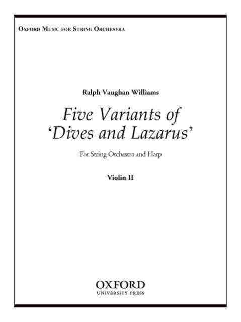 Book cover of: Five Variants on 'Dives and Lazarus'. By: Ralph Vaughan Williams