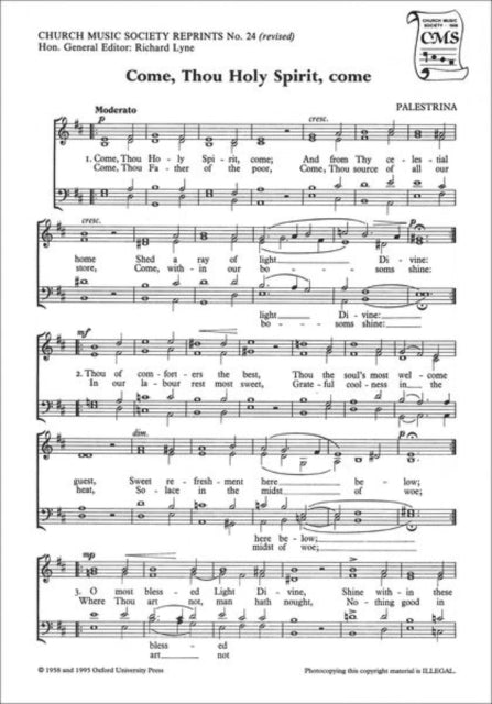Book cover of: Come, Thou Holy Spirit, come