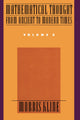 Book cover of: Mathematical Thought from Ancient to Modern Times: Mathematical Thought from Ancient to Modern Times, Volume 2