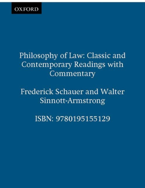 Book cover of: Philosophy of Law. By: Fredrick Schauer