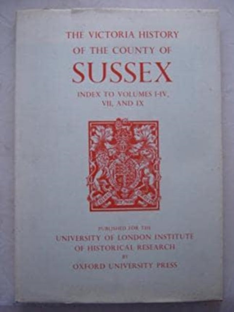 Book cover of: A History of the County of Sussex