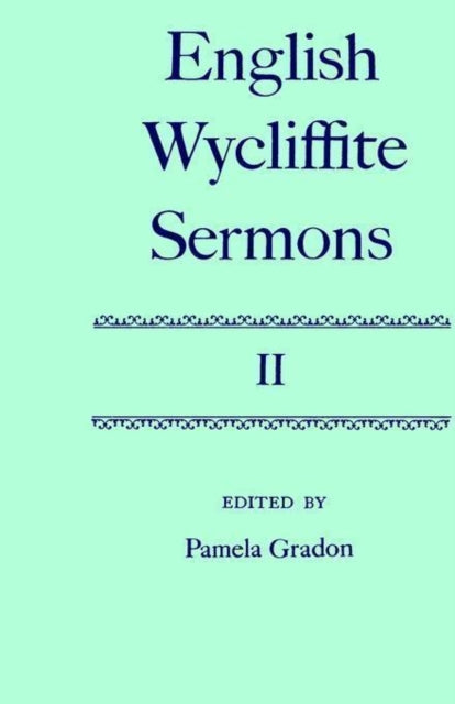 Book cover of: English Wycliffite Sermons: Volume II. By: Pamela Gradon