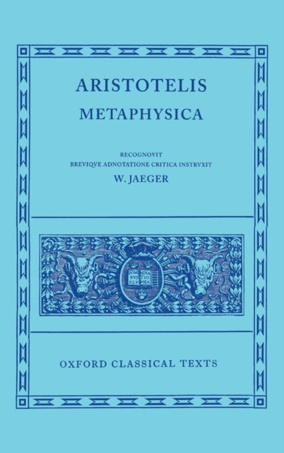 Book cover of: Aristotle Metaphysica. By: Aristotle