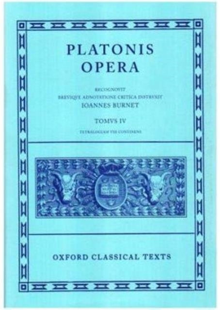 Book cover of: Plato Opera Vol. IV. By: Πλάτων