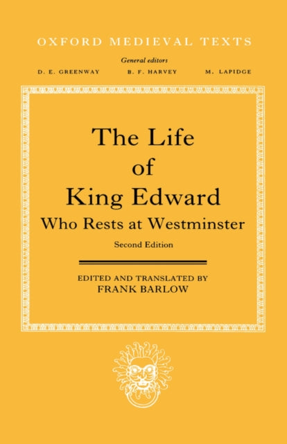 Book cover of: Life of King Edward who rests at Westminster. By: Frank Barlow