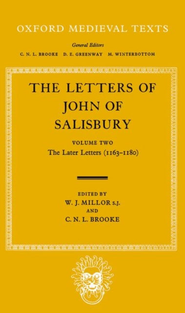 Book cover of: Letters: Volume II: The Later Letters (1163-1180). By: John of Salisbury, Bishop of Chartres