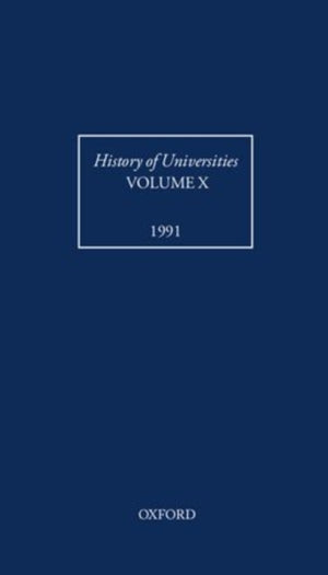 History of Universities: Volume X: 1991