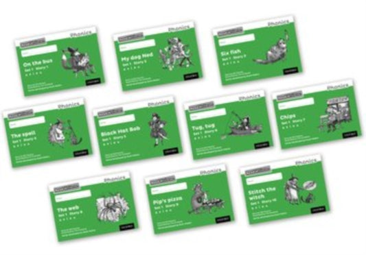Book cover of: Read Write Inc. Phonics: Green Set 1 Core Black & White Storybooks (Mixed Pack of 10)