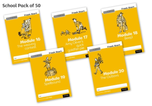 Book cover of: Read Write Inc. Fresh Start: Modules 16-20 - School Pack of 50. By: Ruth Miskin
