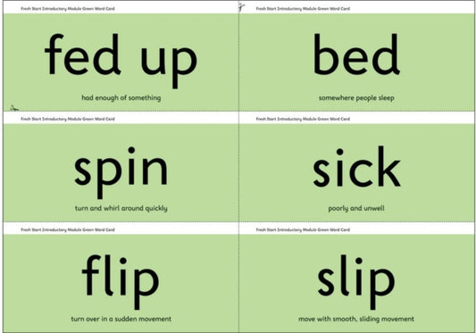 Book cover of: Read Write Inc. Fresh Start: Module Green Word Cards. By: Ruth Miskin