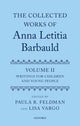 Book cover of: Collected Works of Anna Letitia Barbauld: Volume 2. By: Paula R. Feldman