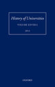 Book cover of: History of Universities. By: Mordechai Feingold