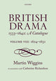 Book cover of: British Drama 1533-1642: A Catalogue. By: Martin Wiggins