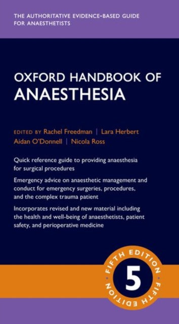 Book cover of: Oxford Handbook of Anaesthesia. By: Rachel Freedman