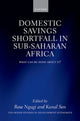 Book cover of: Domestic Savings Shortfall in Sub-Saharan Africa. By: Rose Ngugi