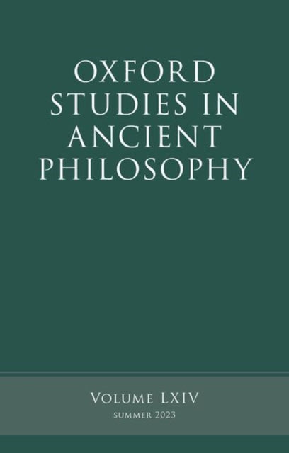 Book cover of: Oxford Studies in Ancient Philosophy. By: Rachana Kamtekar