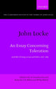 Book cover of: John Locke: An Essay concerning Toleration. By: John Locke