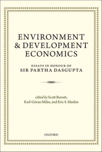Book cover of: Environment and Development Economics. By: Partha Dasgupta