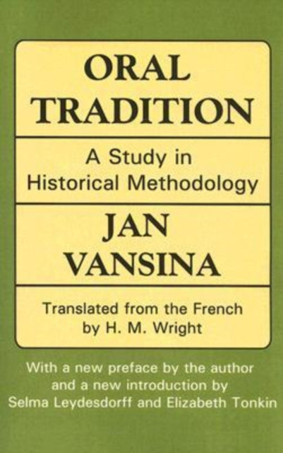 Book cover of: Oral Tradition. By: Jan Vansina
