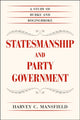 Book cover of: Statesmanship and Party Government. By: Harvey C. Mansfield