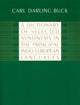 Book cover of: Dictionary of Selected Synonyms in the Principal Indo-European Languages