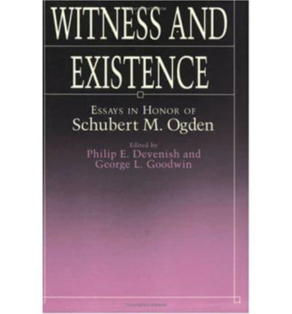 Book cover of: Witness and Existence