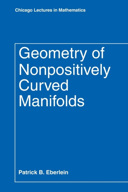 Book cover of: Geometry of Nonpositively Curved Manifolds
