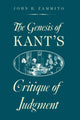 Book cover of: Genesis of Kant's Critique of Judgment. By: John H. Zammito
