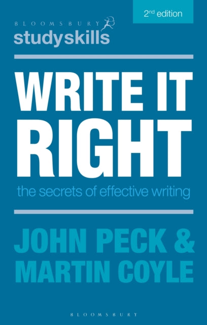Book cover of: Write it Right. By: John Peck