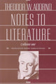 Book cover of: Notes to Literature. By: Theodor W. Adorno