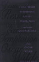 Book cover of: I Can Resist Everything Except Temptation. By: Karl Beckson